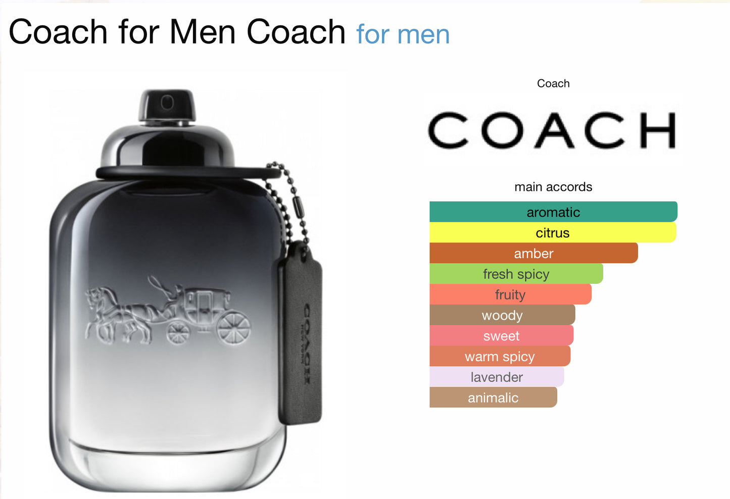 Coach for Men Coach for men