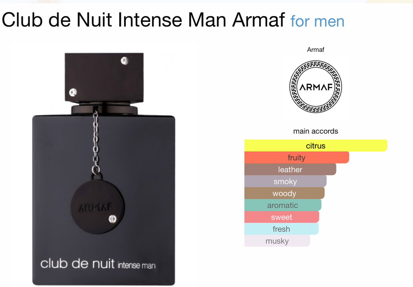 Club de Nuit Intense Man Armaf for men