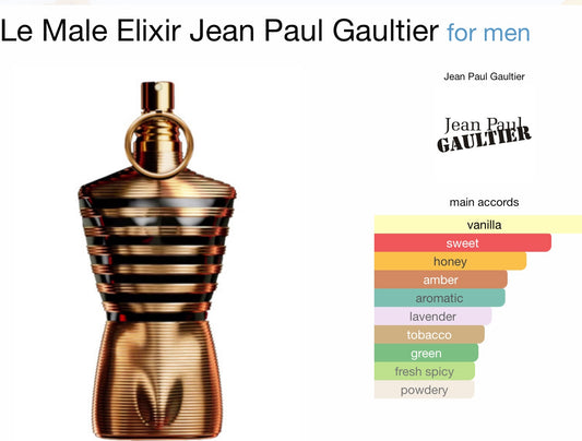 Le Male Elixir Jean Paul Gaultier for men